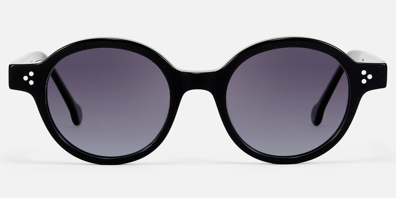 Obsidian - Round Black Sunglasses