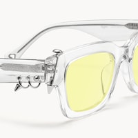 Sabrina - Rectangle Crystal Sunglasses - 4