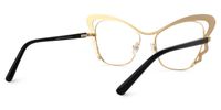 Adonia - Butterfly Black Eyeglasses | Vooglam Side View