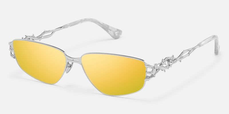 Spine - Silver Light Blue Tint Sunglasses | Vooglam