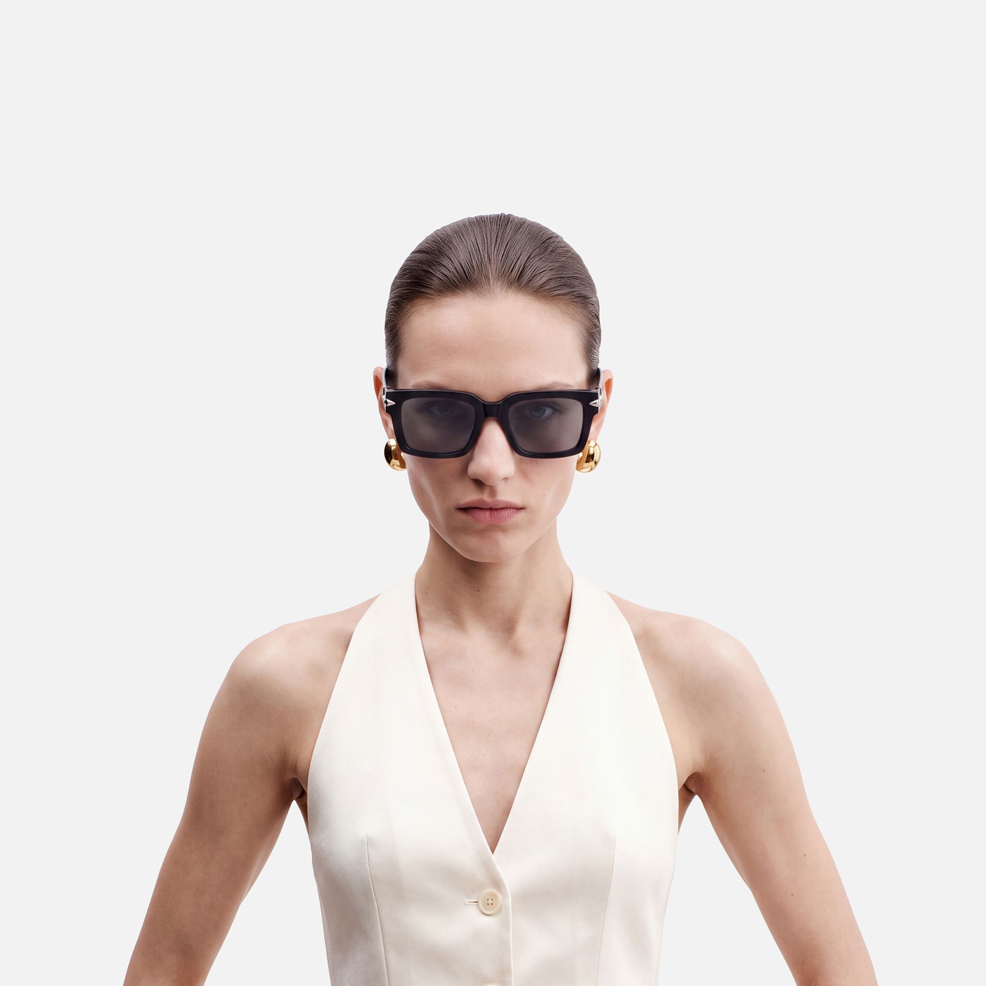 Covenant - Thick Acetate Sword Sunglasses by Vooglam - On Model