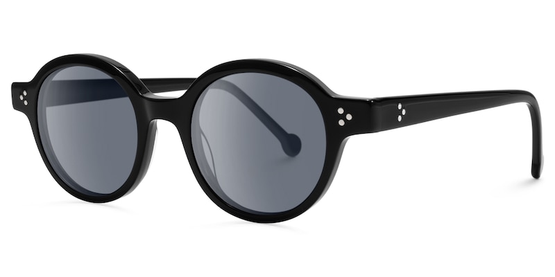 Obsidian - Round Black Sunglasses