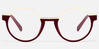 Latina - Round Red Eyeglasses | Vooglam Angle View