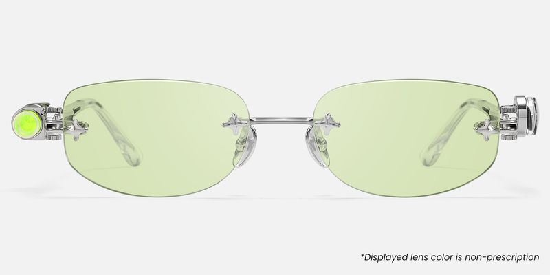 The Utilitarian - Oval Silver Sunglasses