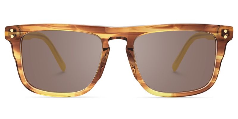 Charlotte - Rectangle Brown Sunglasses
