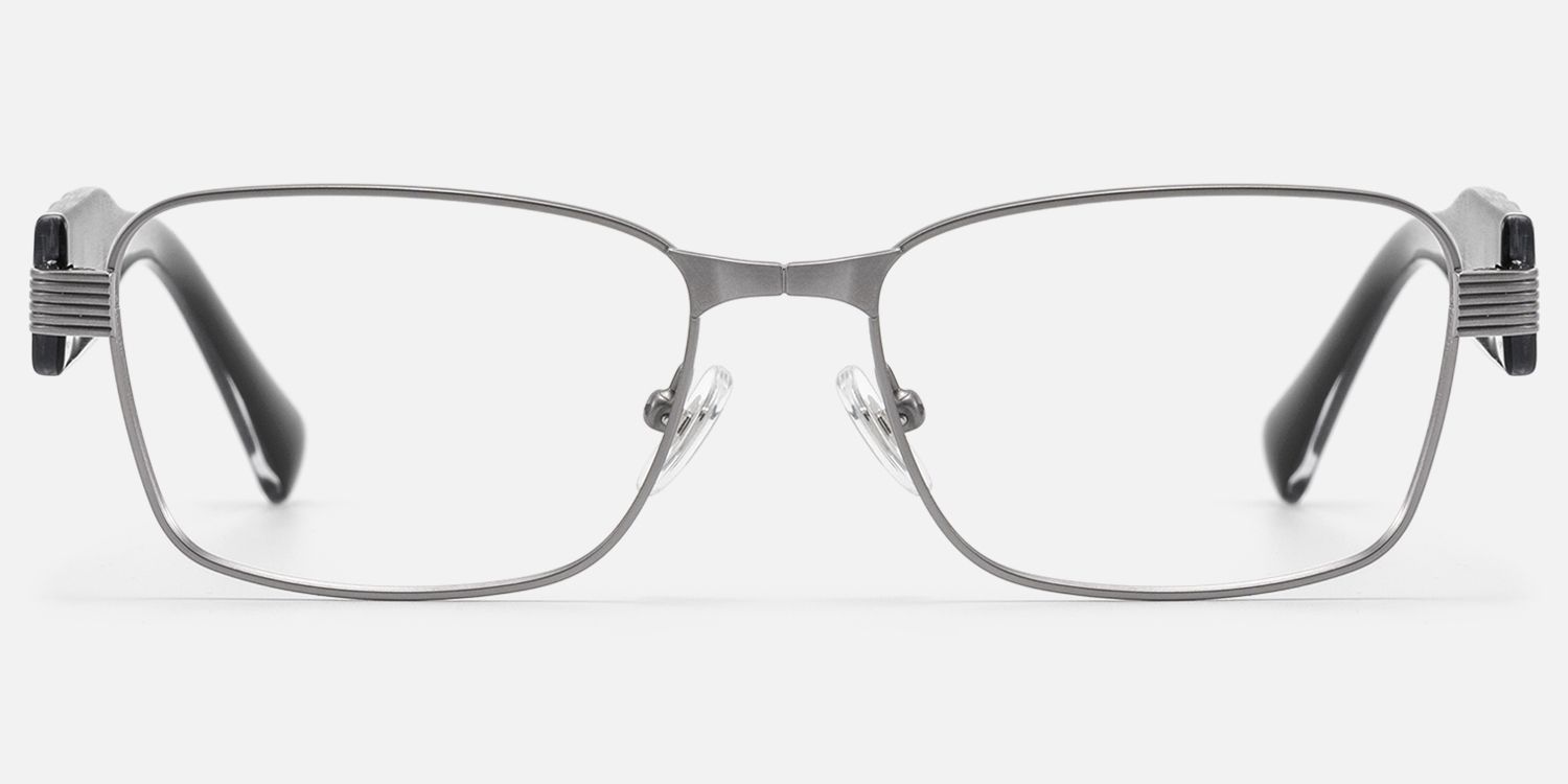 Toyo - Gunmetal Glasses with Visible Wire Core | Vooglam Angle View