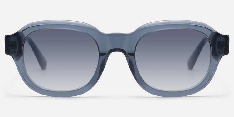 Eerie - Clear Blue Gray Tinted Oversized Shades | Vooglam