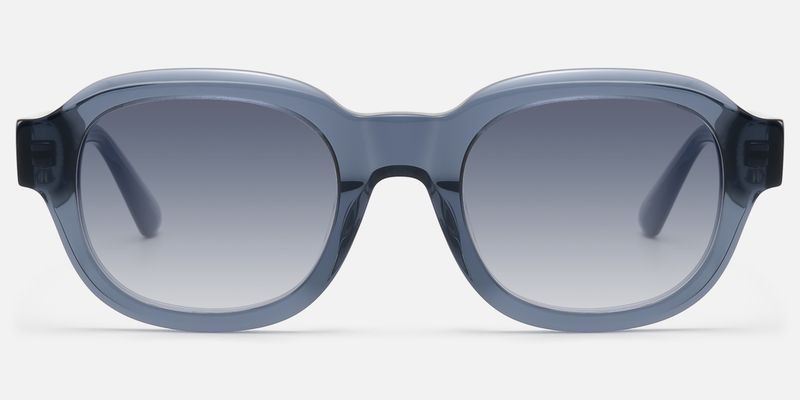 Eerie - Clear Blue Gray Tinted Oversized Shades | Vooglam