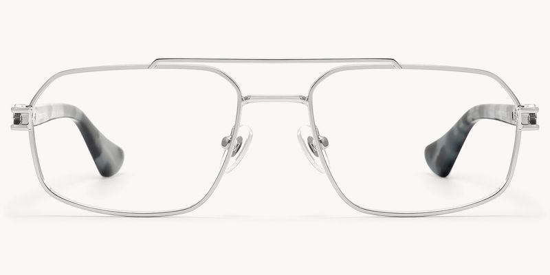 Lacey - Aviator Silver Eyeglasses