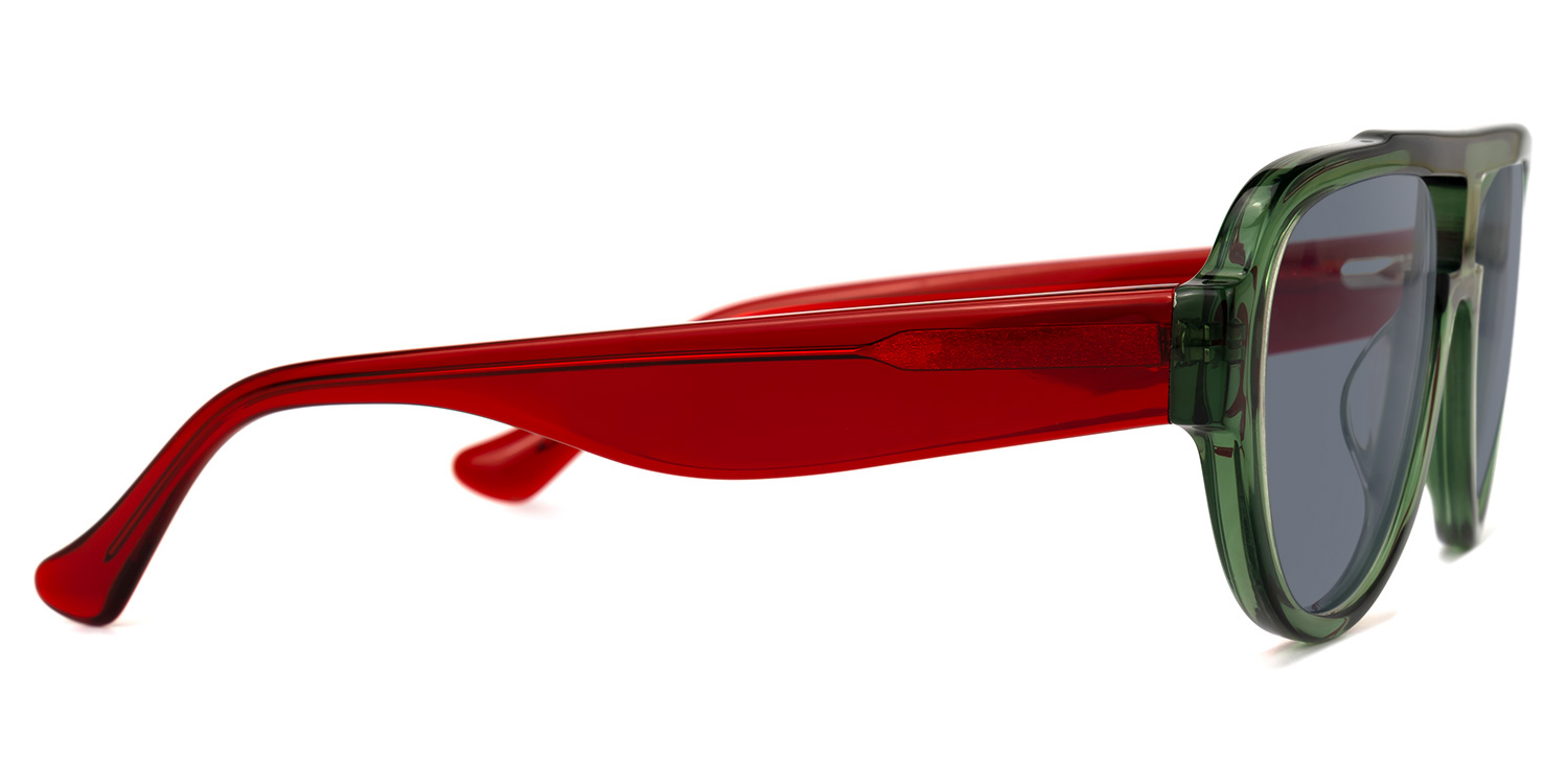 Adnan - Aviator Green Sunglasses