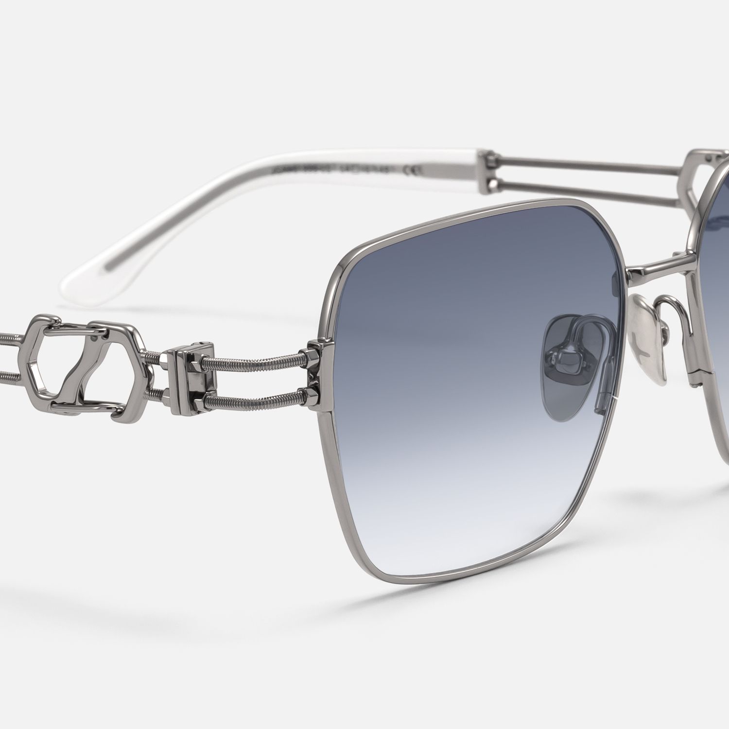 The Architect - Gunmetal Gradient Gray Sunglasses | Vooglam Design Details