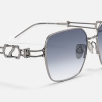 The Architect - Gunmetal Gradient Gray Sunglasses | Vooglam Design Details