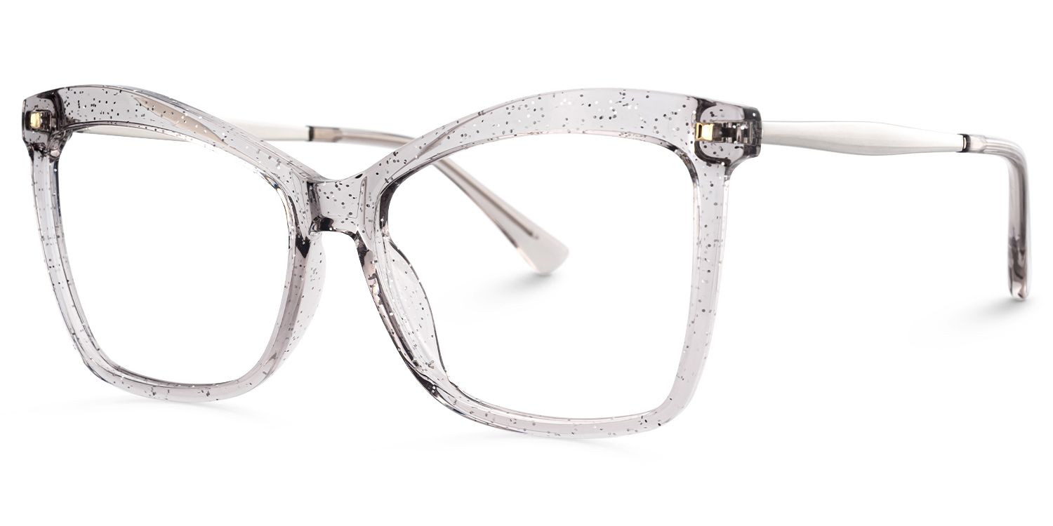 Libby - Butterfly Grey Eyeglasses | Vooglam Front View