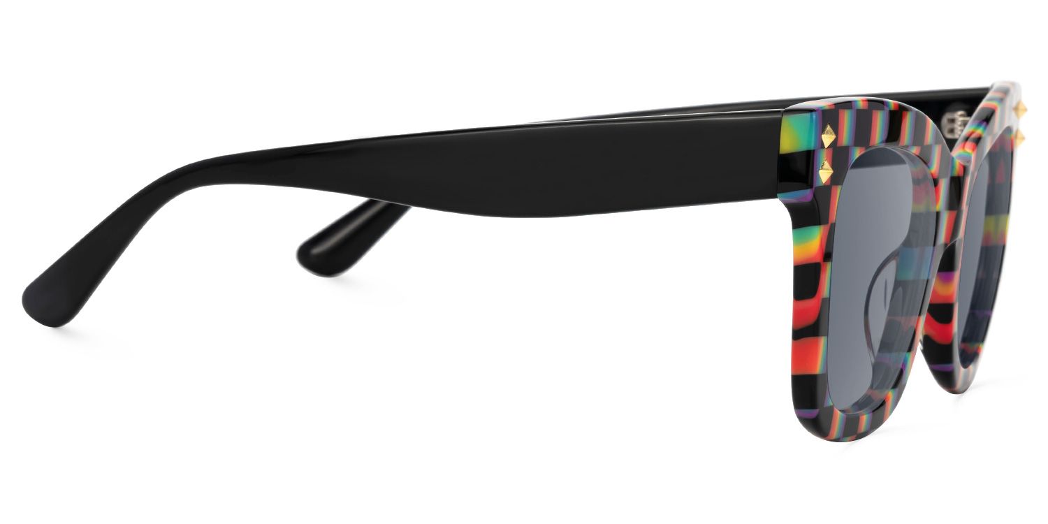 Faustyna - Square Multicolor Sunglasses | Vooglam 4