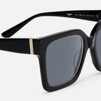 Ibrahim - Square Black Sunglasses | Vooglam Design Details