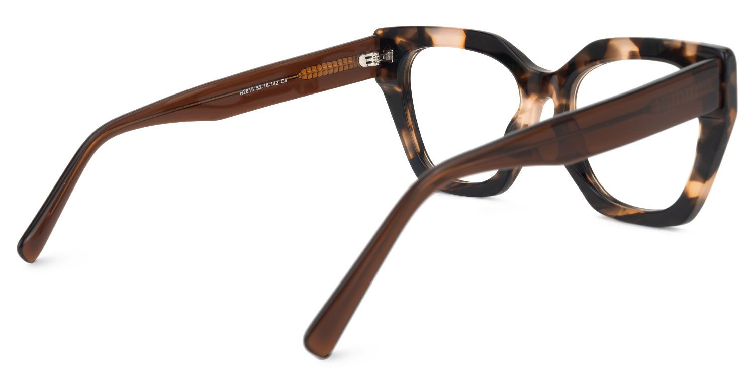 Elisheba - Cat Eye Tortoise Eyeglasses by Vooglam - Side View