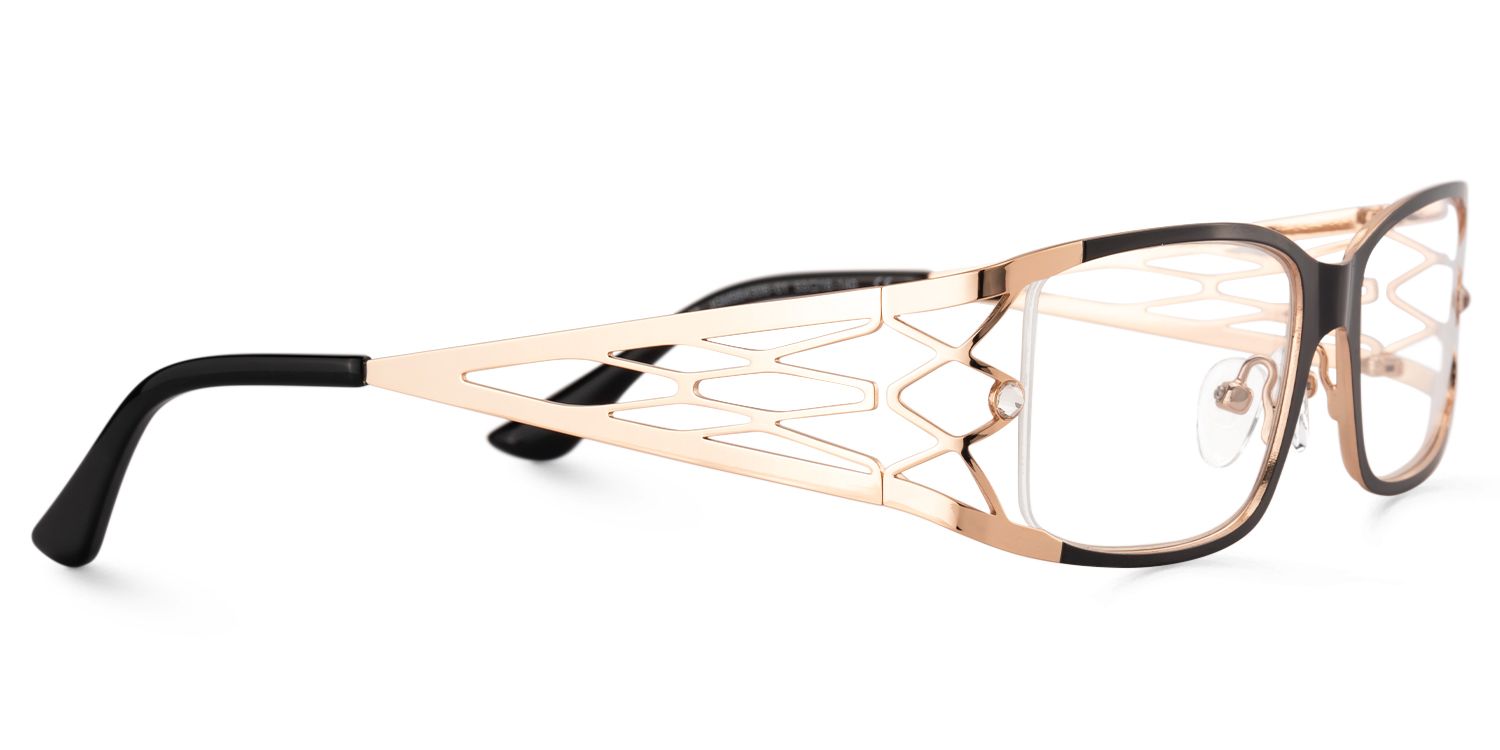 Rainey - Rectangle Two-tone Eyeglasses | Vooglam 4