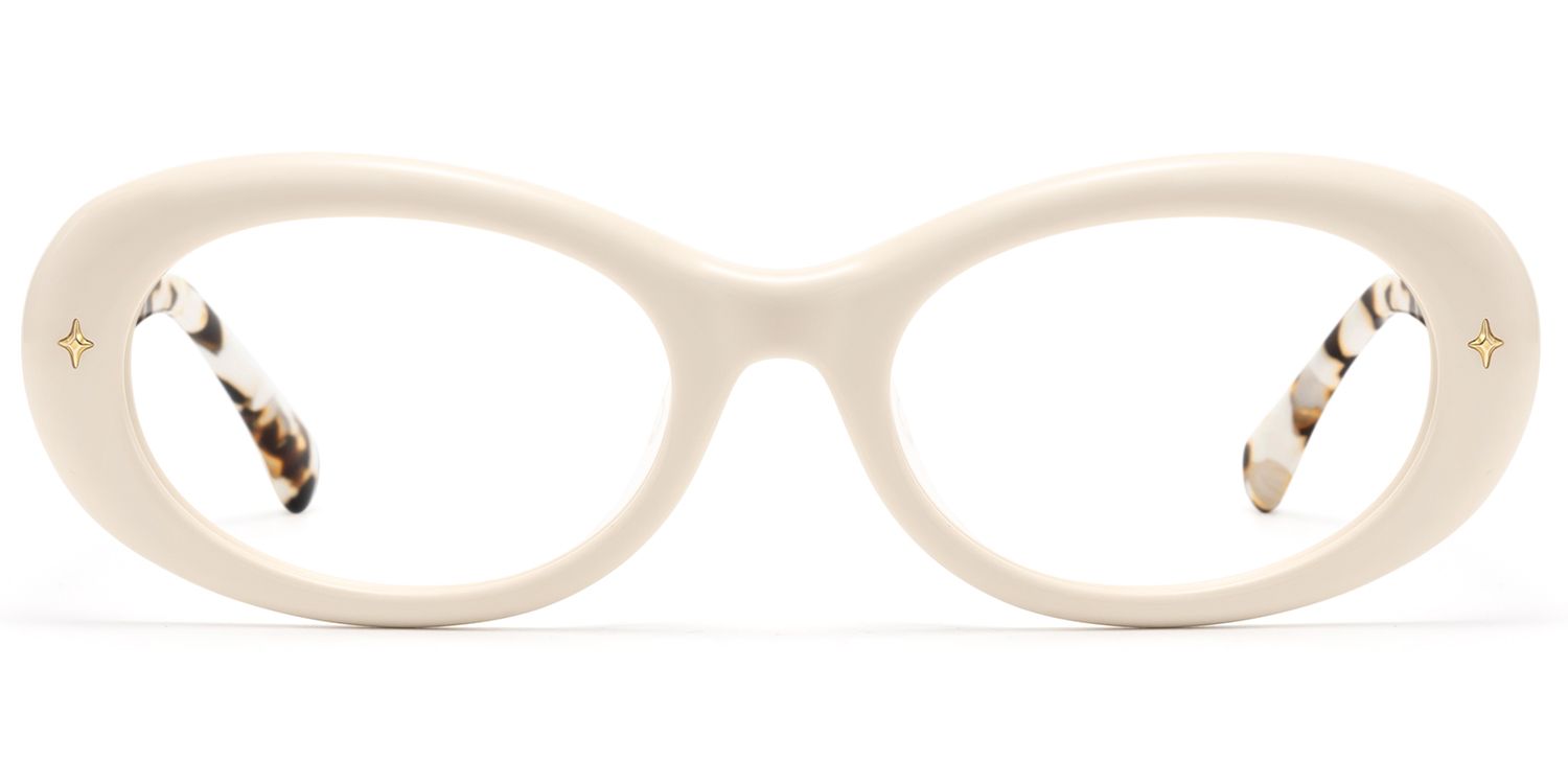 Frame Size of Vexa - Ivory Chunky Marble Temple Frames | Vooglam