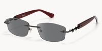 Fracture - Rectangle Red Sunglasses - 2