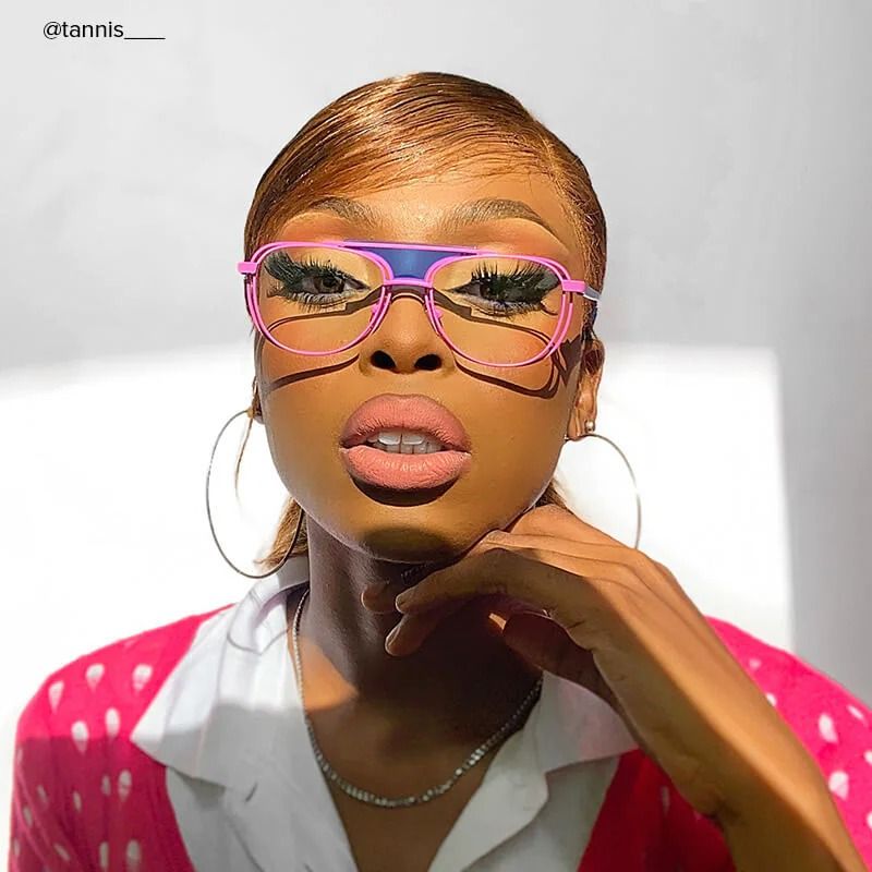 2024 trending fashion collection fashionable magenta eyeglasses