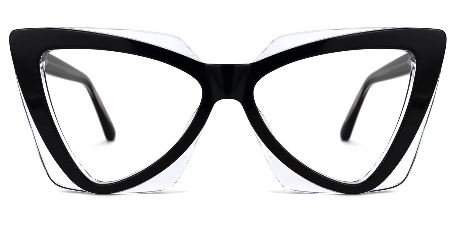 Deshawn - Cat Eye Black Eyeglasses | Vooglam Angle View