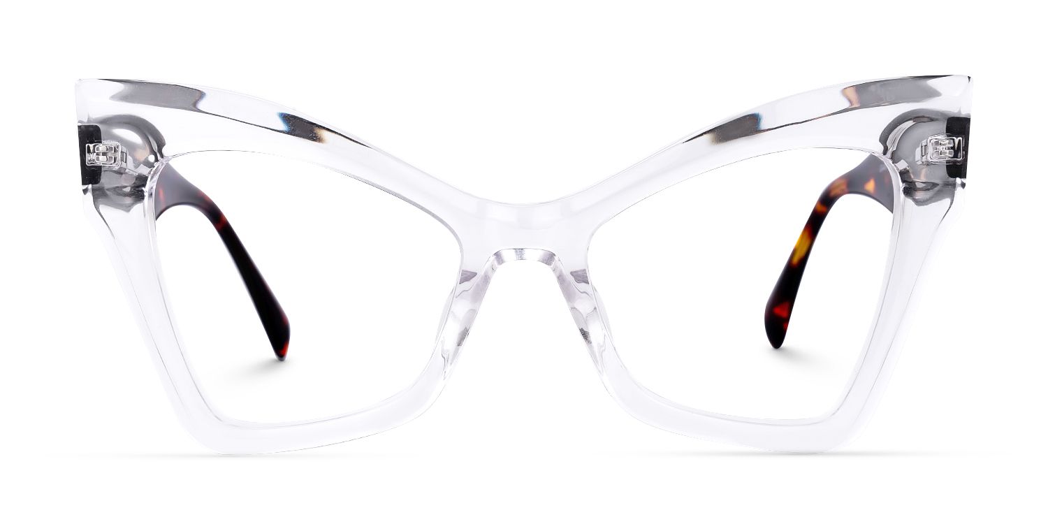 Izehar - Cat Eye Crystal Eyeglasses by Vooglam - Angle View