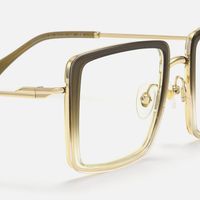 Harmony - Square Brown Eyeglasses | Vooglam Design Details