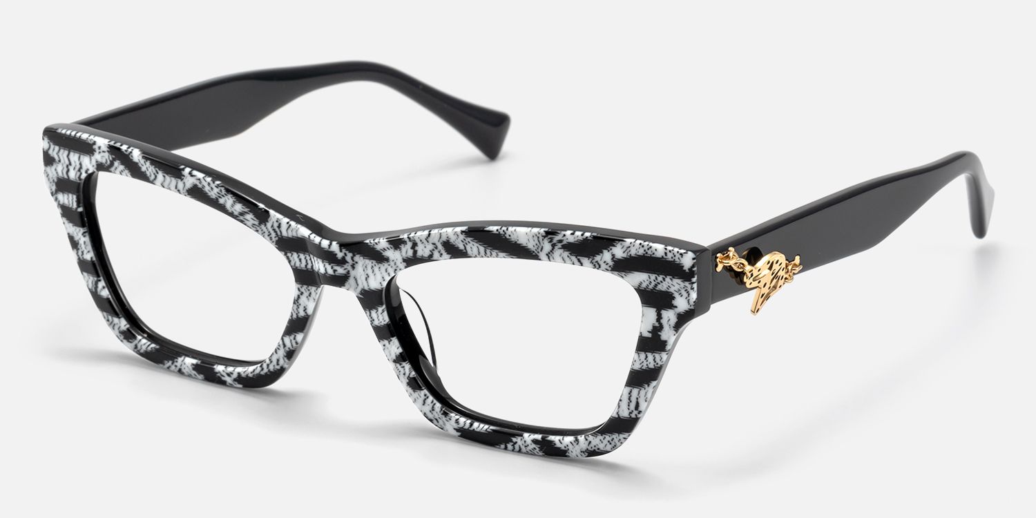 Wild Beat - Square Pattern Eyeglasses | Vooglam Front View