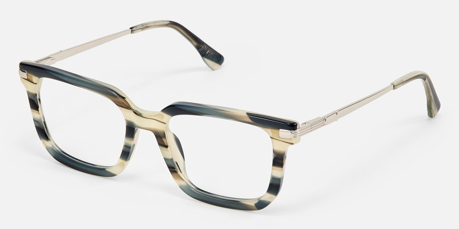 Denbeigh - Rectangle Pattern Eyeglasses | Vooglam Front View