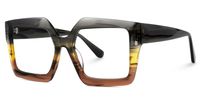 Faustine - Square Multicolor Eyeglasses | Vooglam Front View