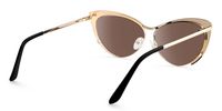 Annabelle - Elegant Gold Cat Eye Vintage Sunglasses | Vooglam Side View