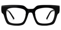 Denitsa - Square Black Eyeglasses | Vooglam Angle View