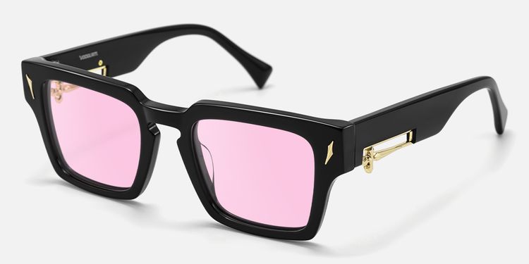 Stiletto - Pink Tinted Black Sword Sunglasses | Vooglam