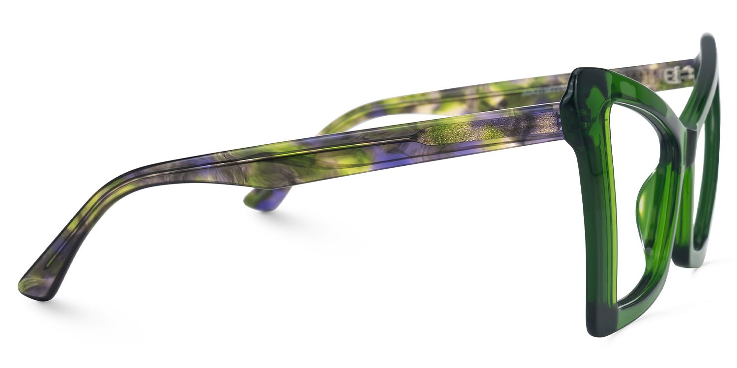 Elidius - Cat Eye Green Eyeglasses | Vooglam 4