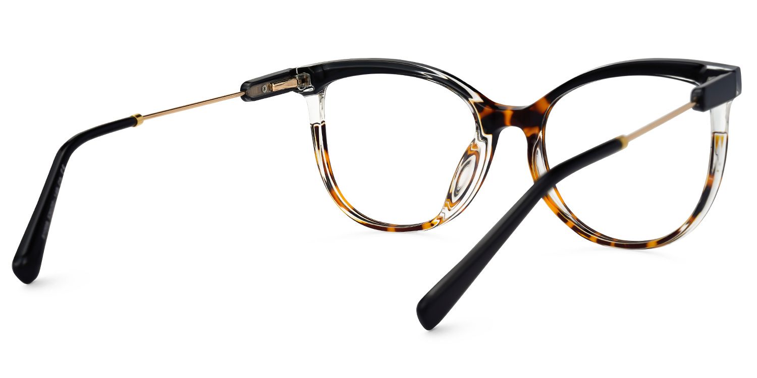 Emanuel - Cat Eye Black/Tortoise Eyeglasses | Vooglam Side View