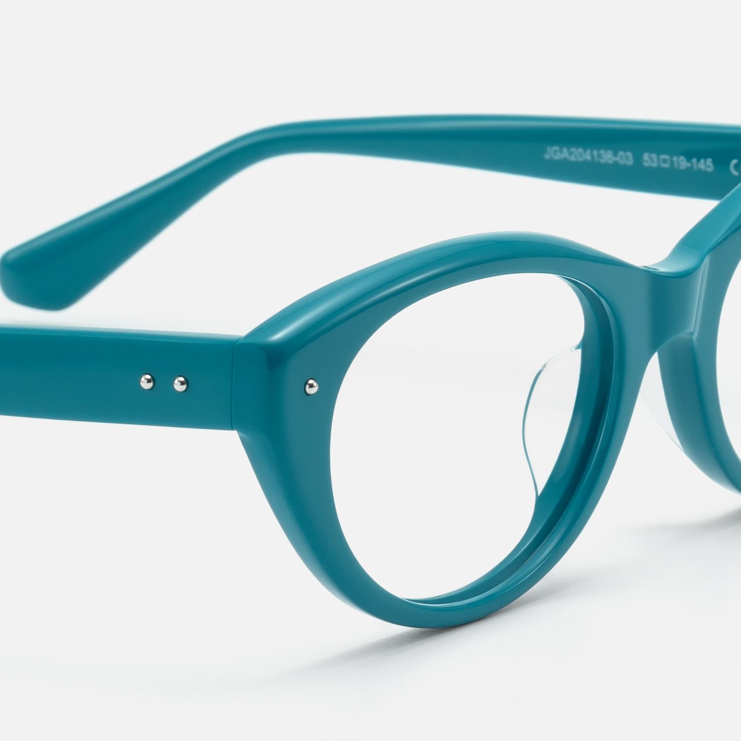 Vael - Vintage Teal Acetate Cat Eye Frame | Vooglam Design Details