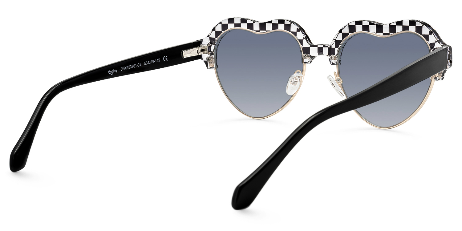 Hannah - Heart Pattern Sunglasses - 3