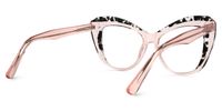 Ehren - Cat Eye Pink/Tortoise Eyeglasses | Vooglam Side View