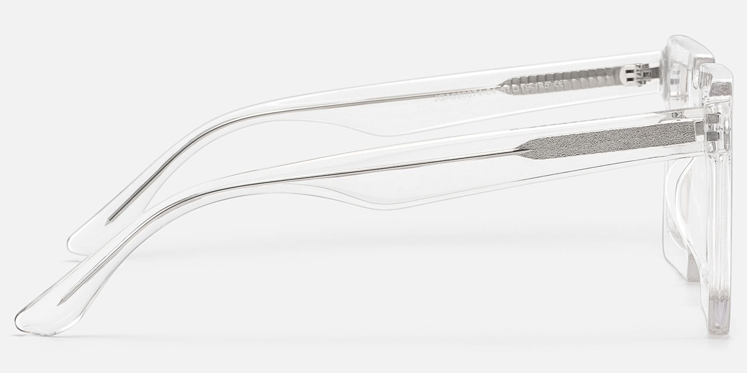 Ekavali - Square Crystal Eyeglasses by Vooglam - Side View
