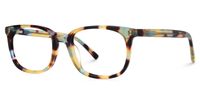 Eloy - Rectangle Blue/Tortoise Eyeglasses | Vooglam Front View