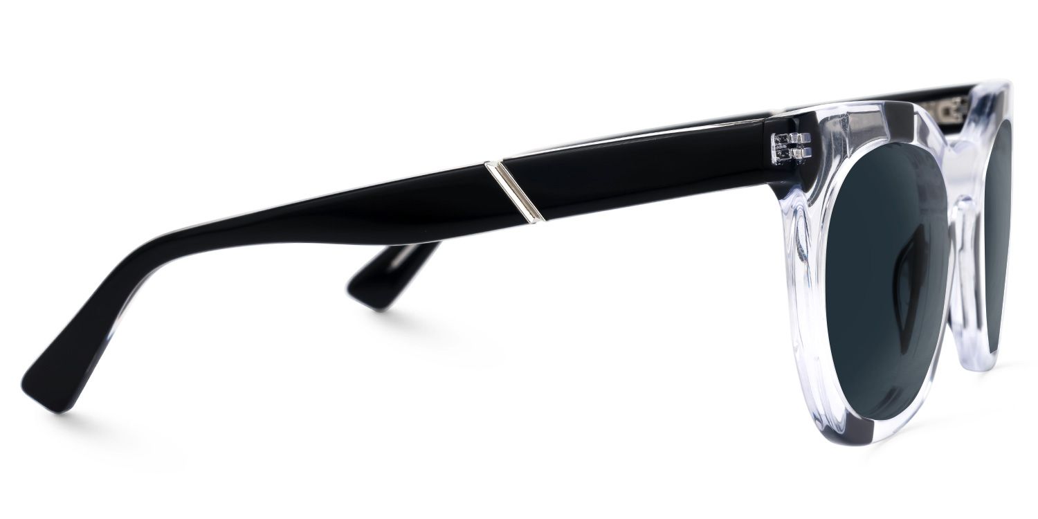 Deiondre - Round Crystal/Black Sunglasses | Vooglam 4