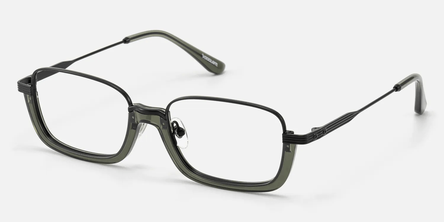 black lightweight semirimless glasses