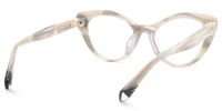 Naira - Cat Eye White Eyeglasses | Vooglam Side View
