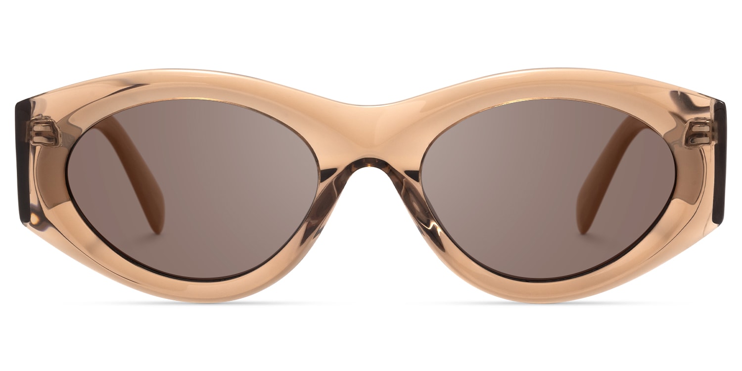 Aura - Cat Eye Champagne Sunglasses - 1
