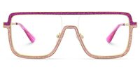 Padraic - Aviator Pink Eyeglasses | Vooglam Angle View