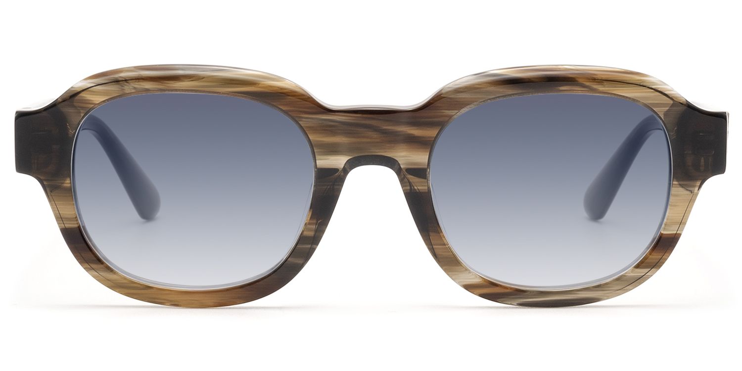 Frame Size of Eerie - Wood Grain Blue Gray Gradient Shades | Vooglam