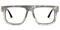 Najinca - Rectangle Black Eyeglasses | Vooglam Angle View