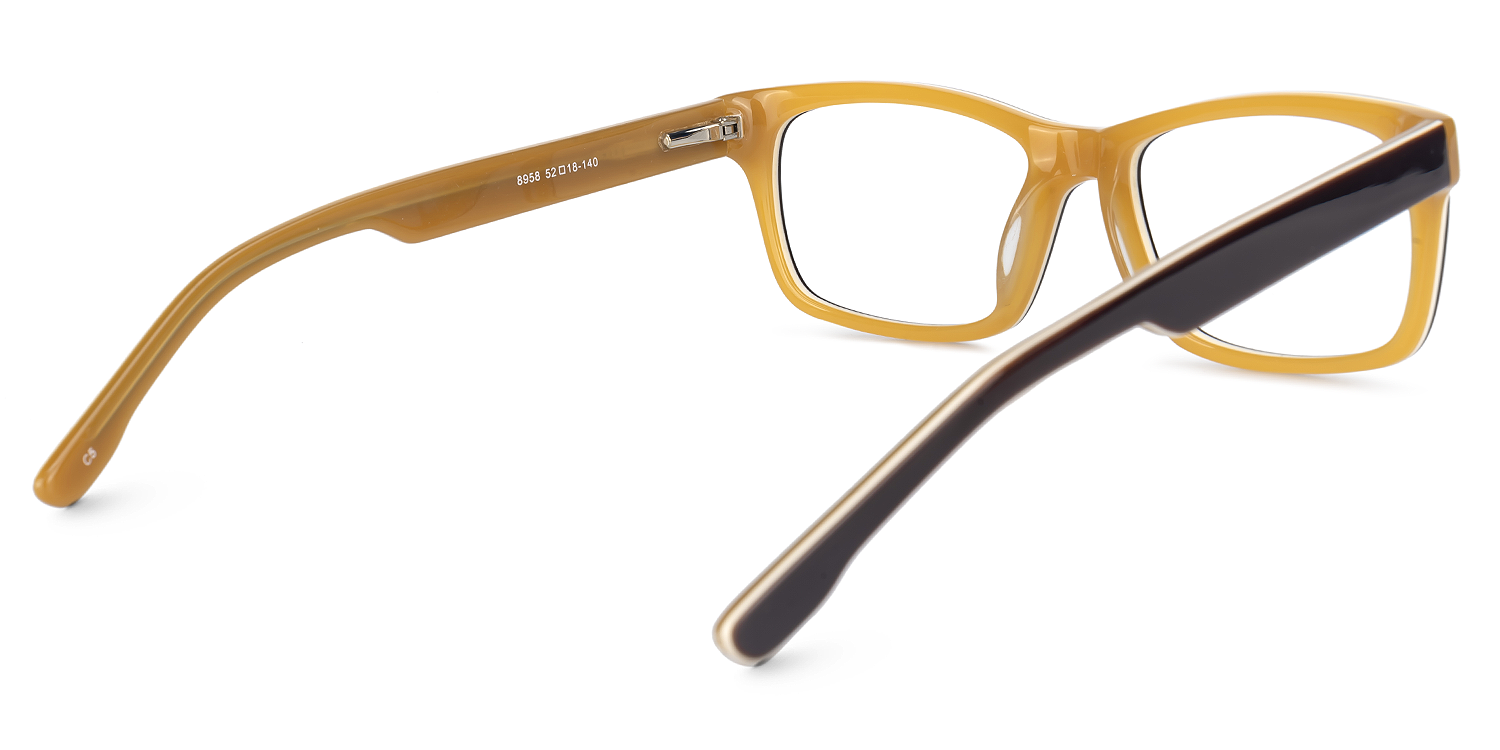 Eliava - Rectangle Black Eyeglasses | Vooglam Side View