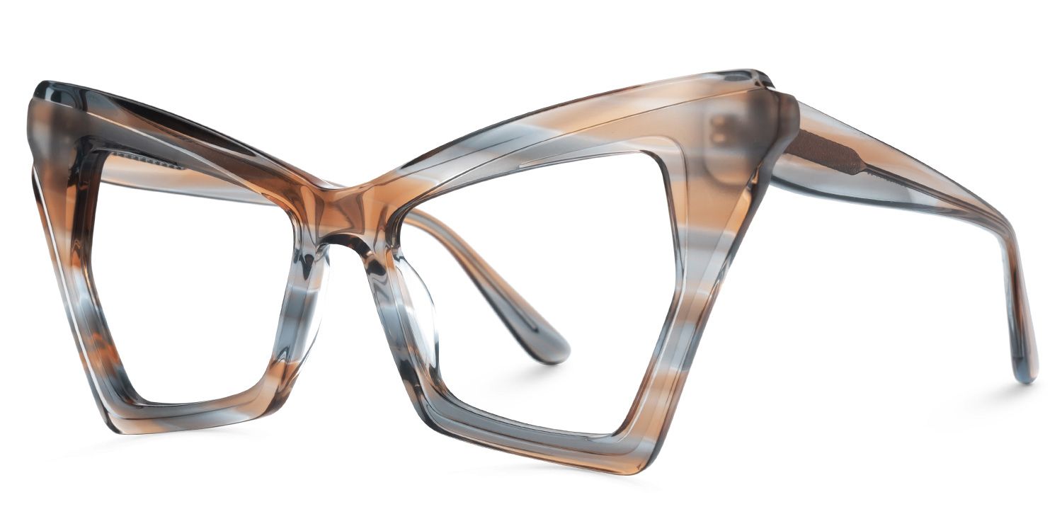 Elphaba - Butterfly Brown Eyeglasses | Vooglam Front View