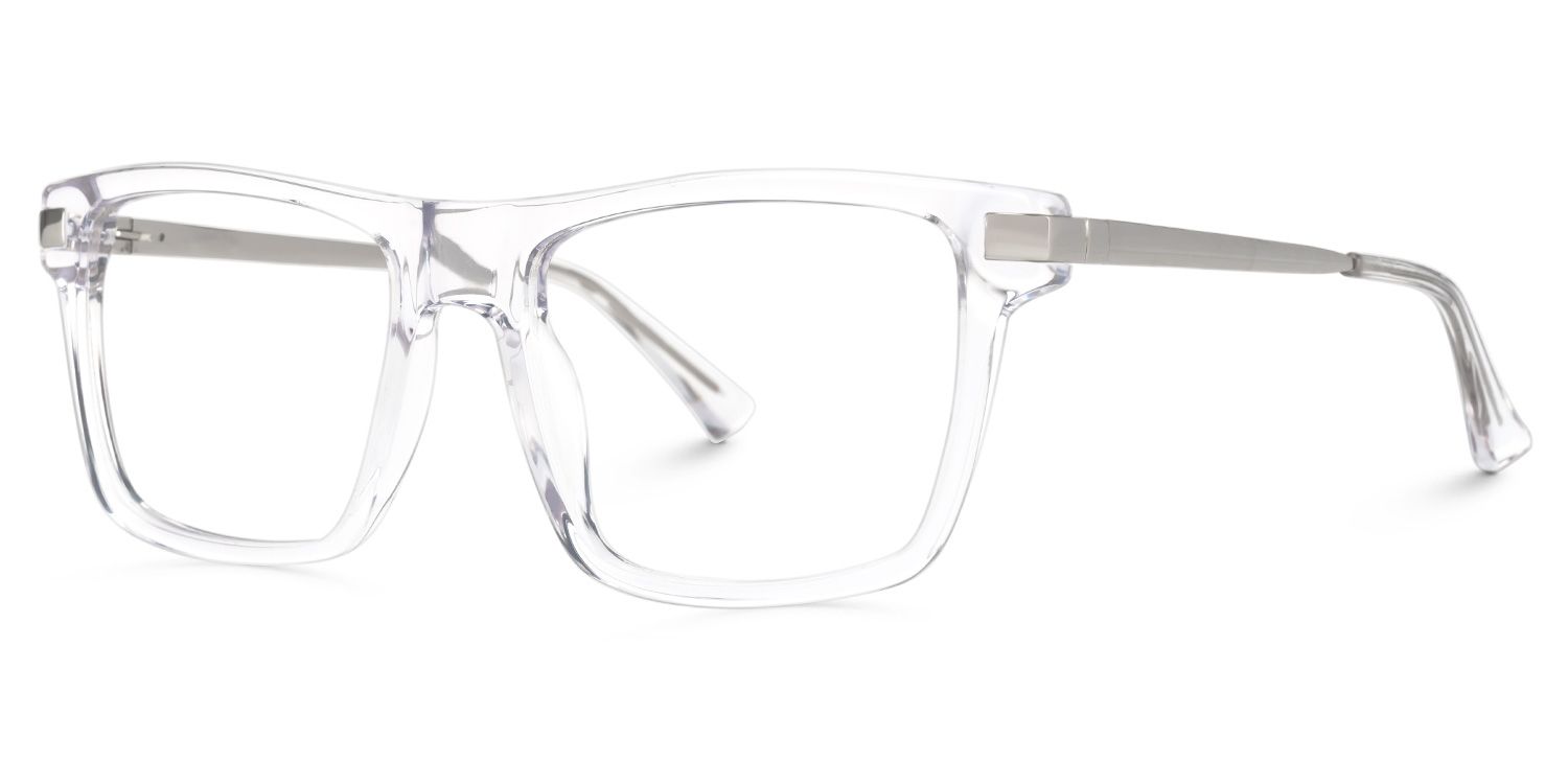 Elkie - Rectangle Crystal Eyeglasses | Vooglam Front View